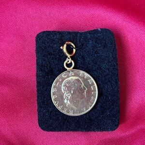 Lira Gold Coin Pendant for Necklace
